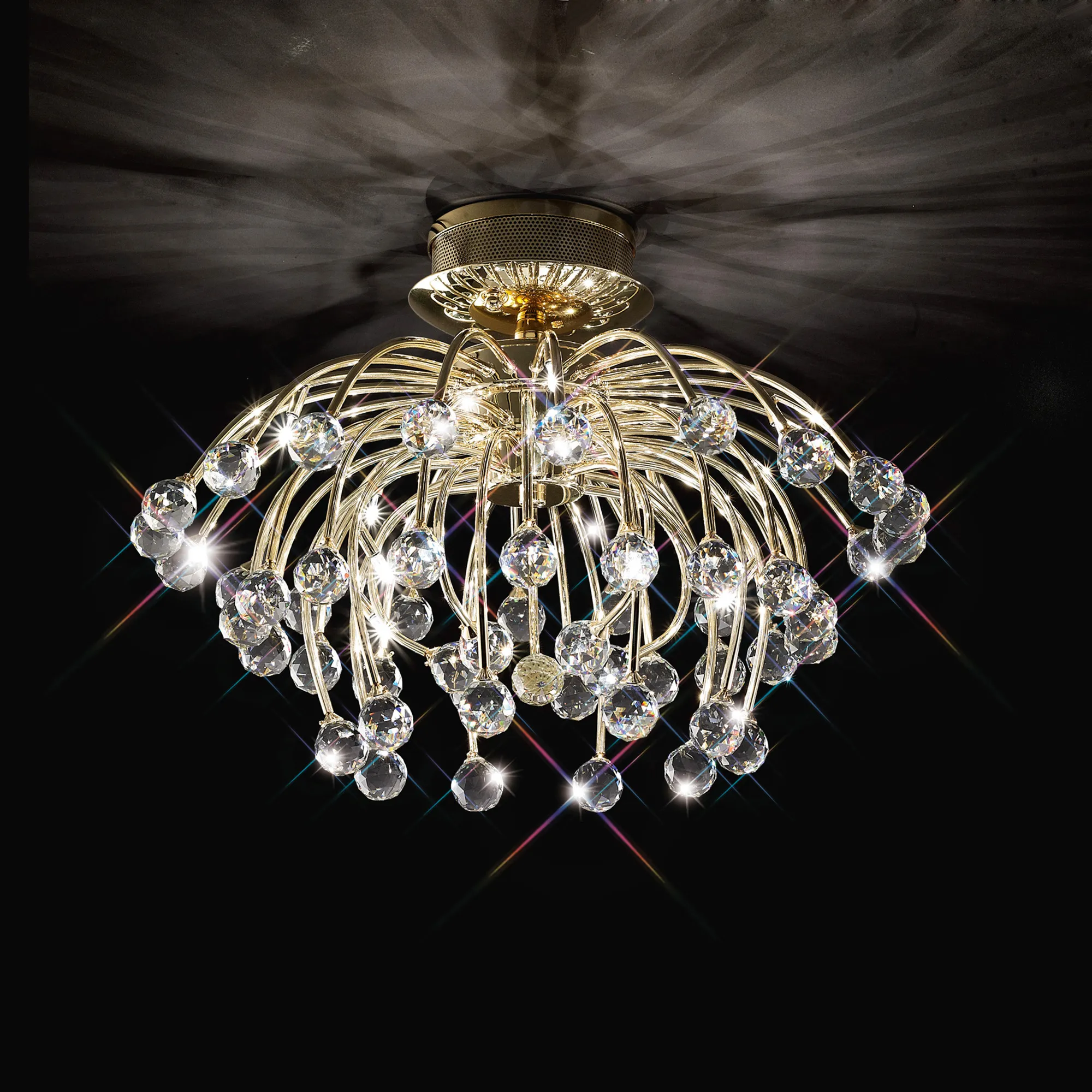 Xeena Crystal Ceiling Lights Diyas Flush Crystal Fittings